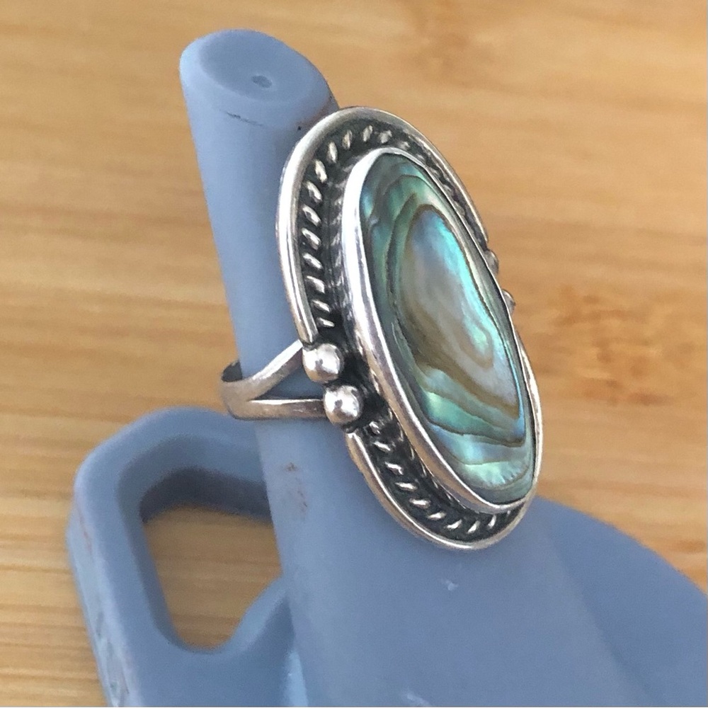 $69  Native American Southwest Estate Ring  Sterling Silver  Size 8 & 1/4